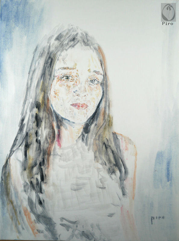 oil on paper - olio su carta di Piro